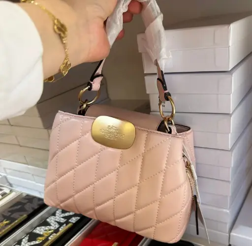 Coach Signature Quilted Blush Bag